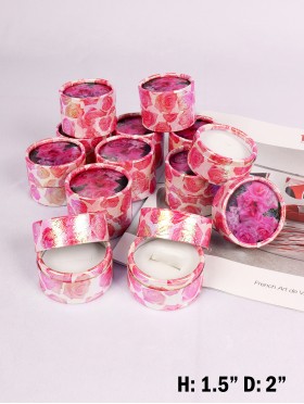 CIRCULAR JEWELLERY BOX 3D ROSE (S) (12 Pcs)